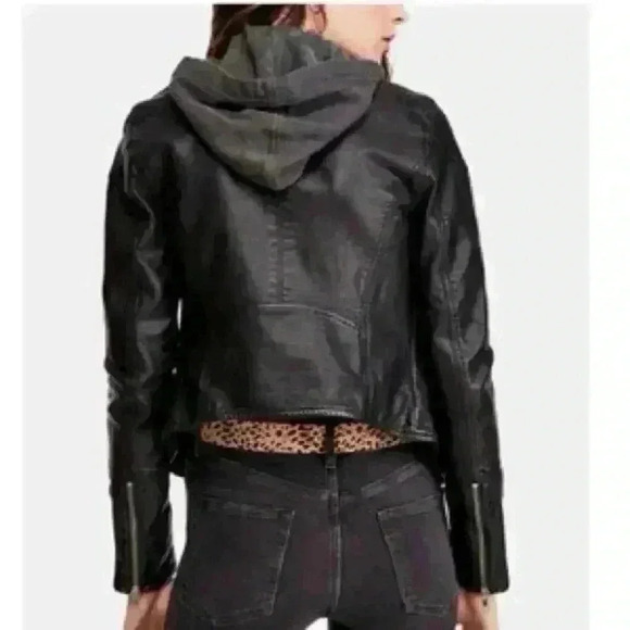 Free People New Dawn Faux-Leather Jacket Size XS - Picture 2 of 6
